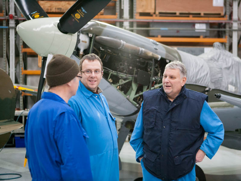 TFC volunteers with  Spitfire